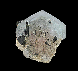 Aquamarine-Morganite with Tourmaline & Albite,, Mawi Pegmatite, Du Ab District, Nuristan Province, Afghanistan